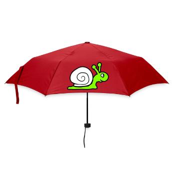 Schnecke Schneckenhaus niedlich süß glücklich Cool - Regenschirm (klein) - Rot - Vorne