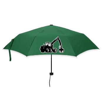 Harvester Silhouette - Regenschirm (klein) - Flaschengrün - Vorne