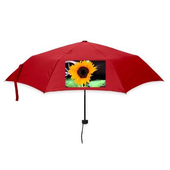 Große Sonnenblume im Garten - Regenschirm (klein) - Rot - Vorne