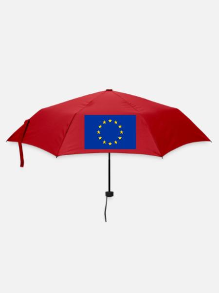EU-Flagge - Regenschirm (klein) - Rot