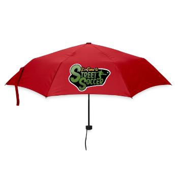 Street Soccer "grünes Monster" - Regenschirm (klein) - Rot - Vorne