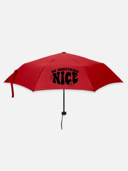 Mach etwas Nettes - Regenschirm (klein) - Rot