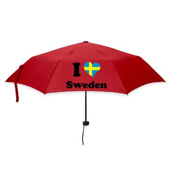 I love Sweden - Umbrella (small) - red - Front