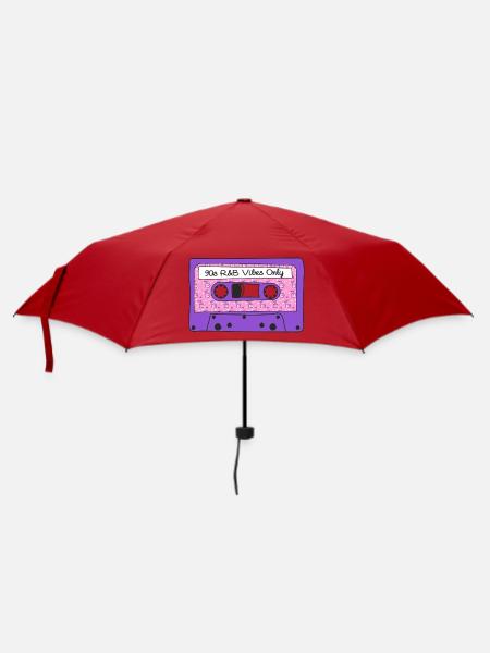 90er Jahre R&B Vibes nur Band Kassette Memphis Grafik - Regenschirm (klein) - Rot