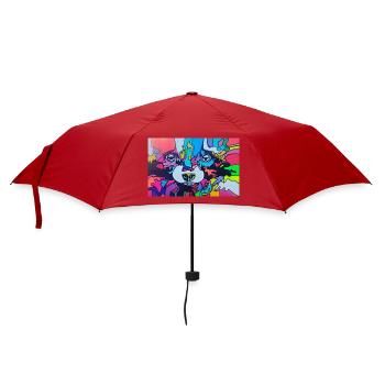 Colorful raccoon - Umbrella (small) - red - Front