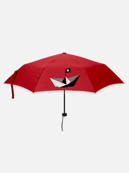 Papier Piratenschiff - Regenschirm (klein) - Rot