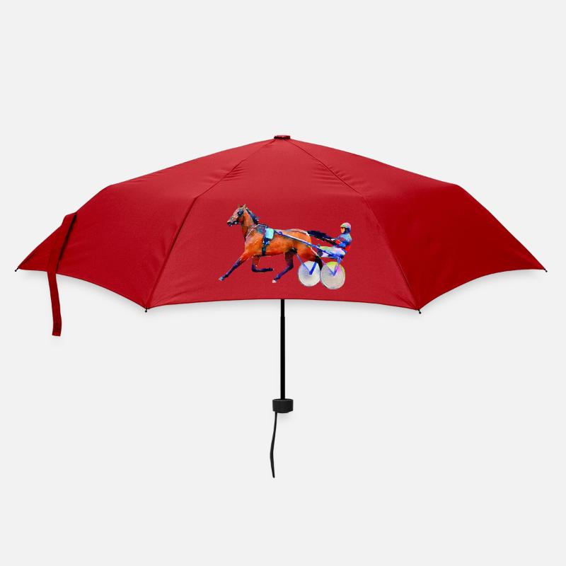 Trabrennen Traber - Regenschirm (klein) - Rot
