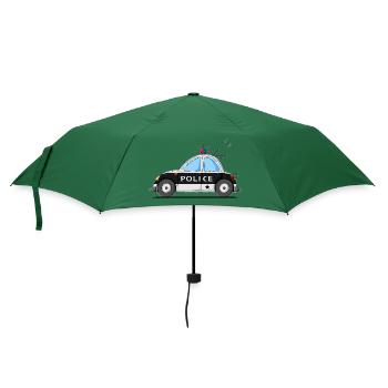 Polizeiauto Police Schwarz - Regenschirm (klein) - Flaschengrün - Vorne