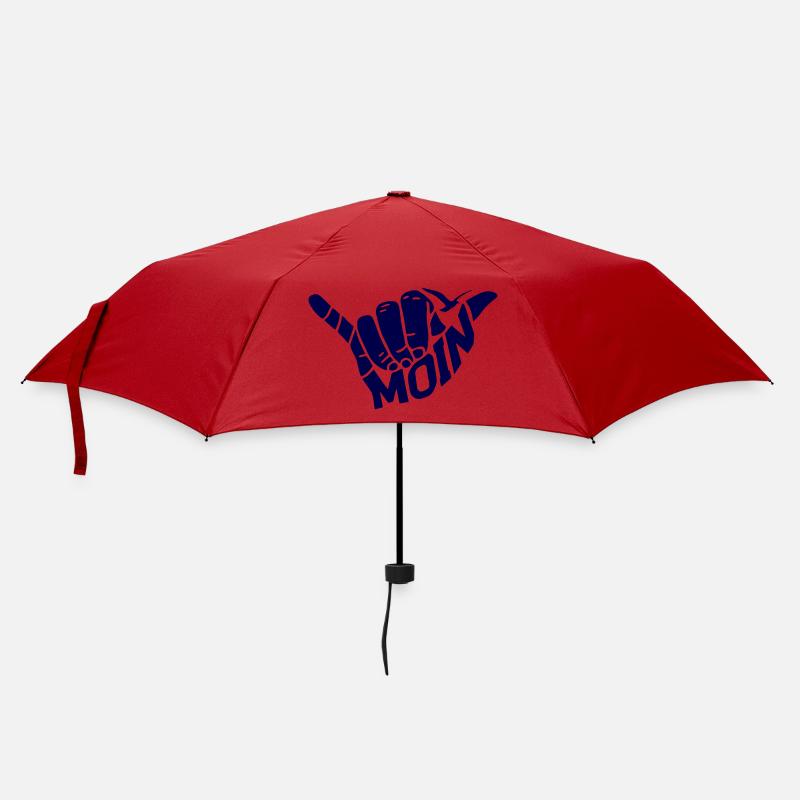 Handzeichen "MOIN" - Regenschirm (klein) - Rot
