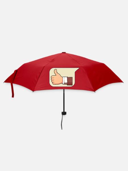 Daumen nach oben - Regenschirm (klein) - Rot
