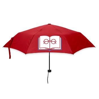 Book and Glasses Outline - Umbrella (small) - red - Front
