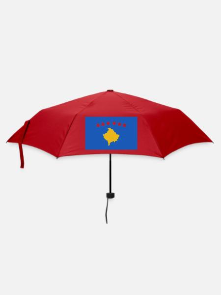 Kosovo-Flagge - Regenschirm (klein) - Rot