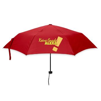 Spruch Alexa - Regenschirm (klein) - Rot - Vorne