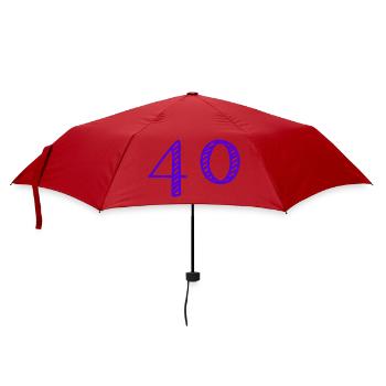 40. 40 ANS. 40e ANNIVERSAIRE. ANNIVERSAIRE 40 ANS. - Parapluie standard - rouge - Devant