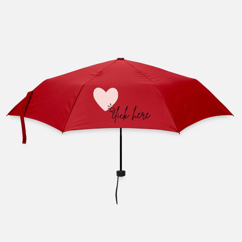 click here for my heart - Regenschirm (klein) - Rot