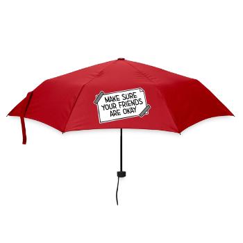 Assurez-vous que vos amis vont bien Logo de citation des amis - Parapluie standard - rouge - Devant