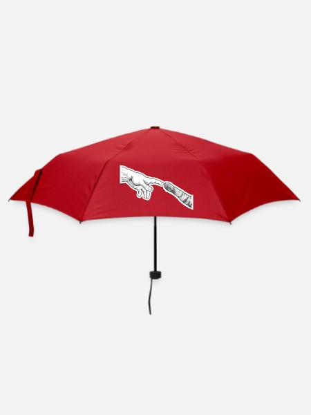 Berührung der Schöpfung - Regenschirm (klein) - Rot
