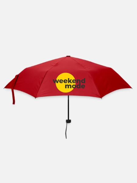 Weekend Mode - Regenschirm (klein) - Rot