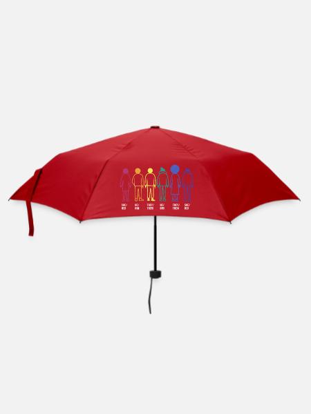 Queer Gender Vielfalt Gay pride LGBT - Regenschirm (klein) - Rot