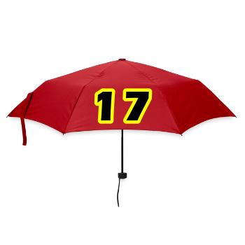 17 Number Symbol - Umbrella (small) - red - Front