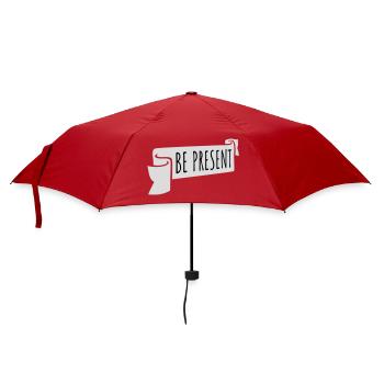 Be present at the moment here and now Quote Text - Umbrella (small) - red - Front