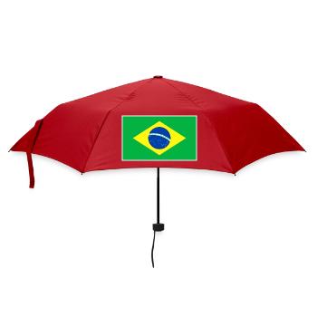 Brazil Flag - Regenschirm (klein) - Rot - Vorne