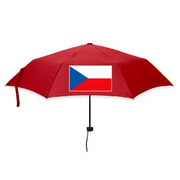 Czech Republic Flag Classic Frame - Regenschirm (klein) - Rot - Vorne