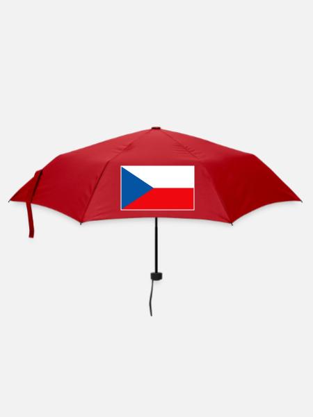 Czech Republic Flag Classic Frame - Regenschirm (klein) - Rot