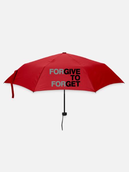 Forgive to forget - Regenschirm (klein) - Rot