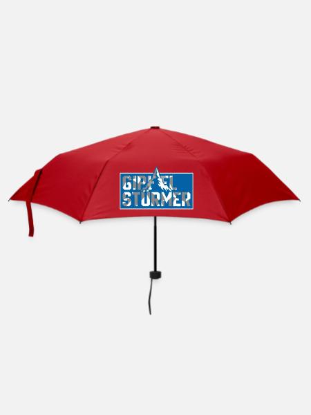 Gipfel Sturmer Bergtop Logo - Regenschirm (klein) - Rot