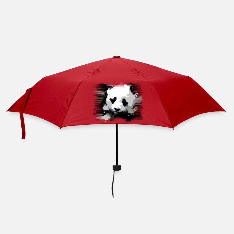 Panda - Regenschirm (klein) - Rot