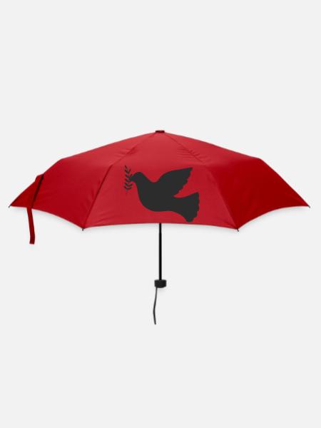 Friedenstaube Frieden Symbol - Regenschirm (klein) - Rot