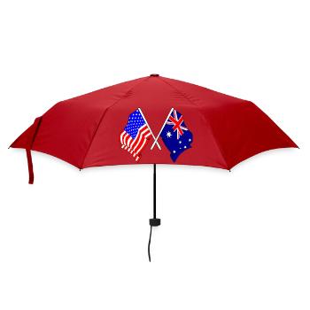 Drapeau des États-Unis et drapeau de l’Australie - Parapluie standard - rouge - Devant
