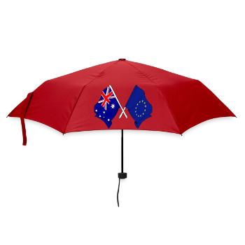 Deux drapeaux croisés de l’Australie et du drapeau de l’Europe - Parapluie standard - rouge - Devant