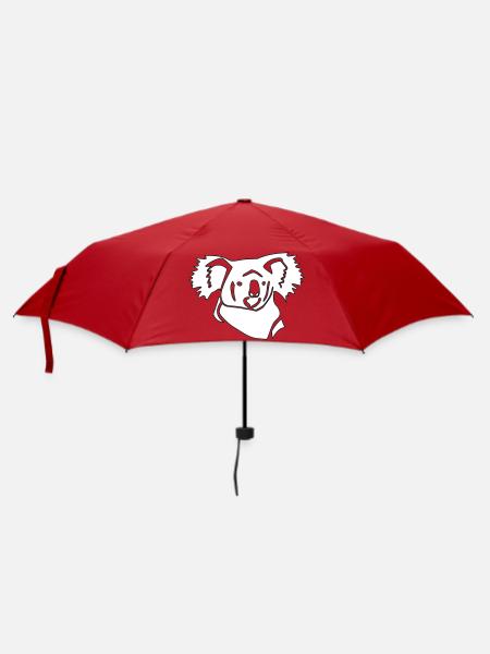 Koala Linienkunst - Regenschirm (klein) - Rot