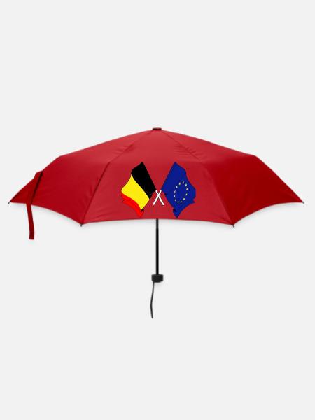 Flagge Belgien Europa - Regenschirm (klein) - Rot