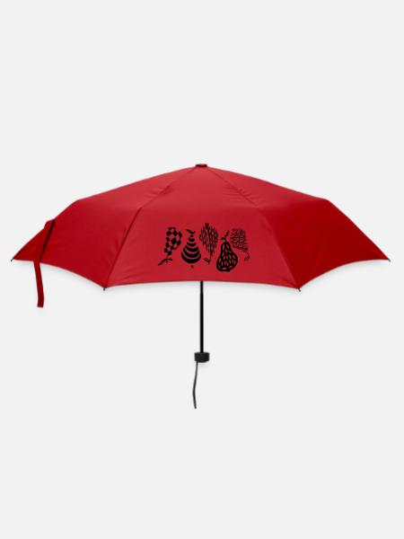 Birne - Regenschirm (klein) - Rot