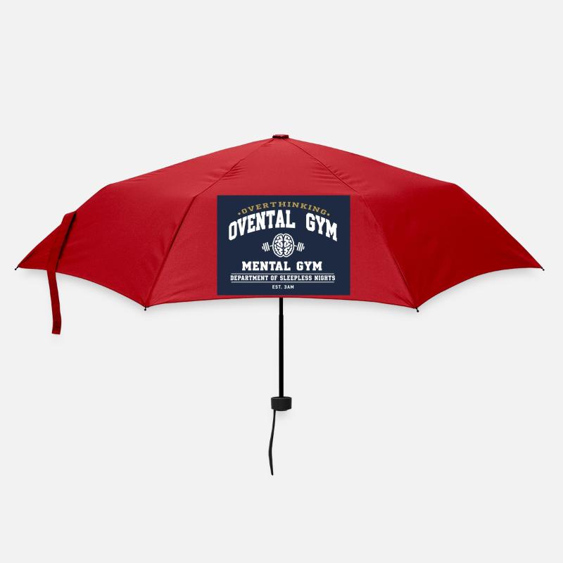 Overthink Gym Mental Gym Tee - Regenschirm (klein) - Rot