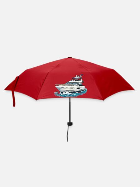 Maritimer Yacht Stil - Regenschirm (klein) - Rot