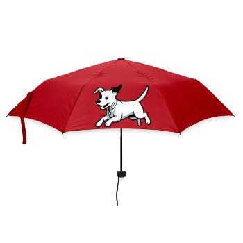 Playful Dog Cartoon - Umbrella (small) - red - Front