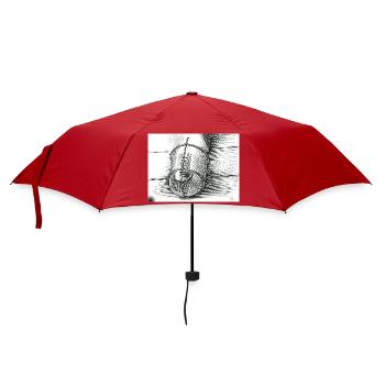 Croquis en seau en noir et blanc - Parapluie standard - rouge - Devant