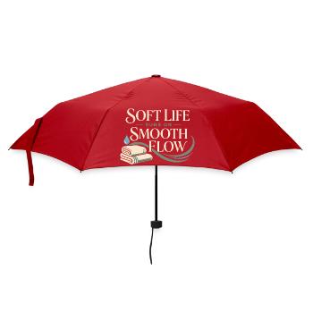 Lymphsystem Lymphdrainage Wellness Geschenk - Regenschirm (klein) - Rot - Vorne