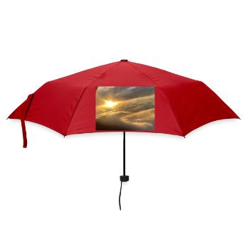 Sunlight over a sea of clouds - Umbrella (small) - red - Front
