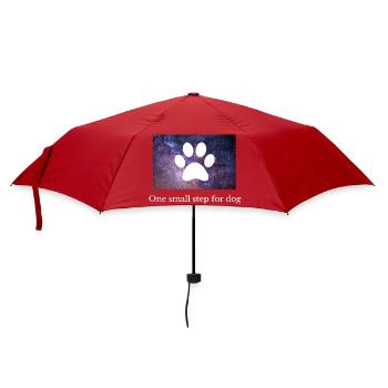 Tierpfoten Galaxie Druck Hund lustig Geschenkidee  - Regenschirm (klein) - Rot - Vorne