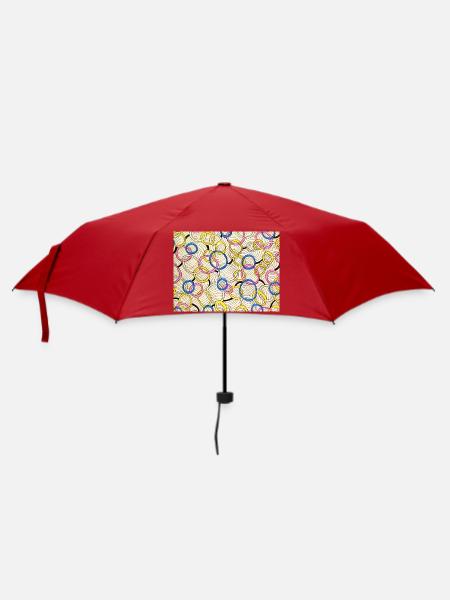 Verschlungener Farbkreis - Regenschirm (klein) - Rot