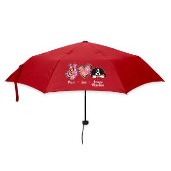 Paix Amour Son Tout-Montagne Bernois Maman - Parapluie standard - rouge - Devant