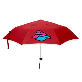 90er Sonnenblenden Retro Visor - Regenschirm (klein) - Rot - Vorne