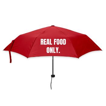 NOURRITURE RÉELLE UNIQUEMENT | Lifestlye carnivore à base de viande - Parapluie standard - rouge - Devant