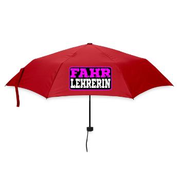 Geschenke für Fahrschullehrerin Fahrlehrerin - Regenschirm (klein) - Rot - Vorne