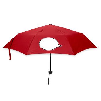 Sprechblasen Comic links - Regenschirm (klein) - Rot - Vorne